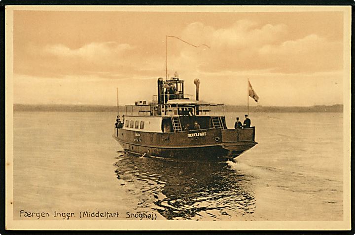 “Inger”, S/S, færge mellem Middelfart og Snoghøj. C. S. Ladehoff no. 35400. Kvalitet 8