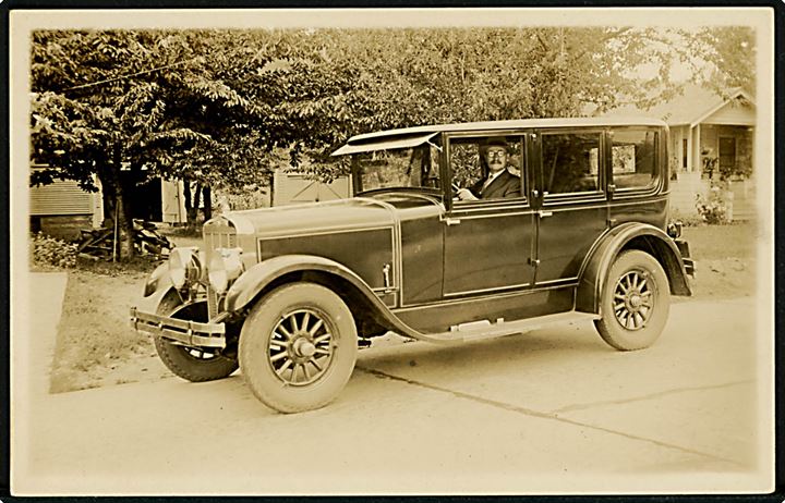 Amerikansk automobil fra 1920’erne. Fotokort u/no. Kvalitet 8