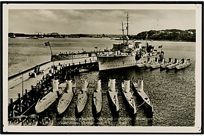 Tysk ubådsflotille Weddigen og depotskibet Saar. 
