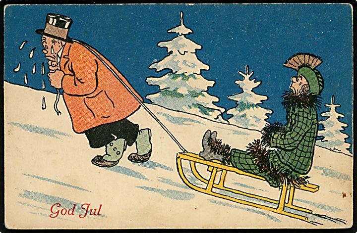 Herluf Jensenius(?): Gyldenspjæt i sne. “God Jul” Ed. F. Ph. no. 3252/4
