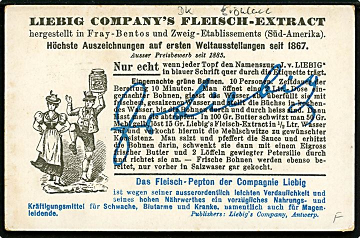 Grønland, Moskusokse jagt. Samlekort fra Liebig Company's Feleisch-Extract. (Ikke postkort)