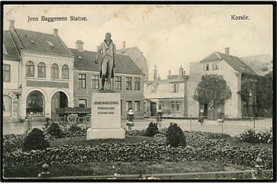 Korsør. Jens Baggesens Statue. H. Schultz u/no. 