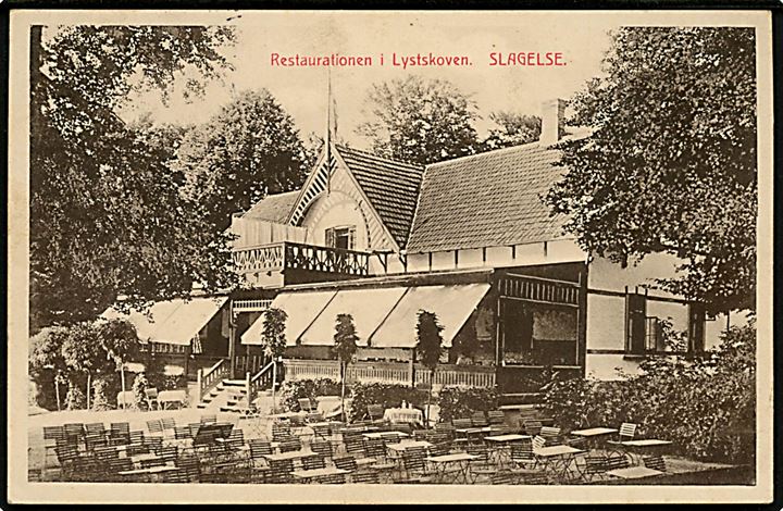 Slagelse. Restaurationen i Lystskoven. R. Madsen Serie XI, 9.