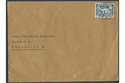 30 øre Isbjørn single på brev fra Upernavik ca. 1960 til København, Danmark. Kuvert afkortet i venstre side.