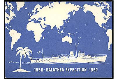 Hakon Mielche: Galathea Expeditionen 1950-1952. Verdenskort og ekspeditionsskibet Galathea. U/no.