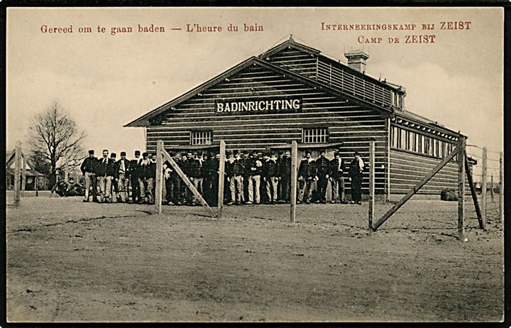 Holland, badebarak og soldater i interneringslejren Zeist. No. S.111.