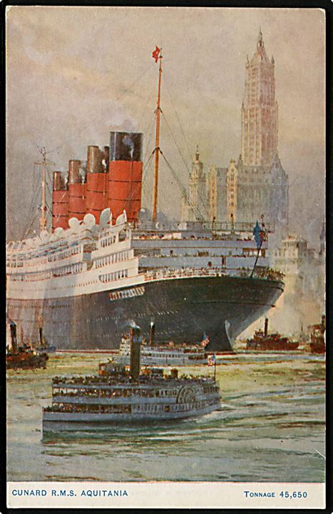 Aquitania, S/S, Cunard Line.