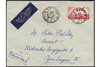 2,50 frank på luftpostbrev fra Vichy d. 6.9.1937 til København.