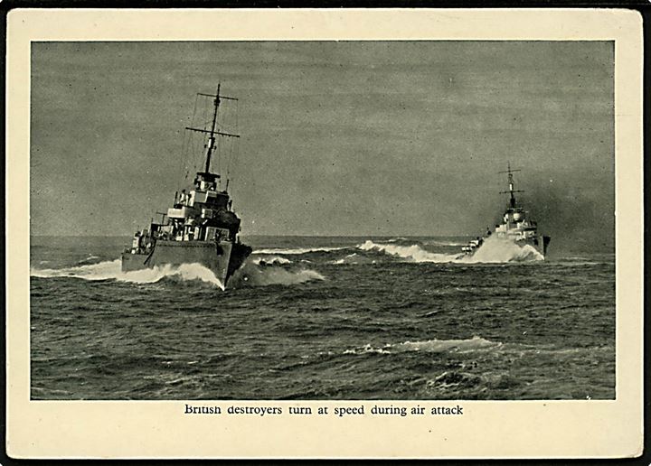Britiske destroyere under luftangreb. U/no.