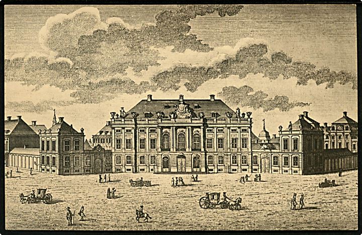 Købh., Amalienborg slotsplads med Greve Moltkes Palæ i Gamle dage. W. & M. no. 1756.