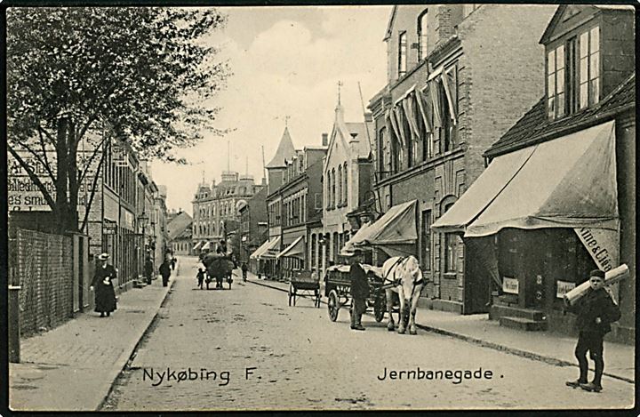 Nykøbing F., Jernbanegade. Stenders no. 1765.