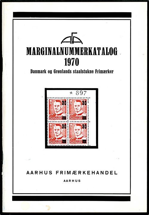 AFA Marginalnummerkatalog 1970 over Danmark og Grønlands stålstukne Frimærker. 60 sider. Notater,