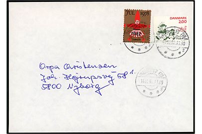 2 kr. Storm P. og 1982/1978 Julemærke provisorium på brev fra Ferritslev Fyn d. 16.12.1982 til Nyborg.