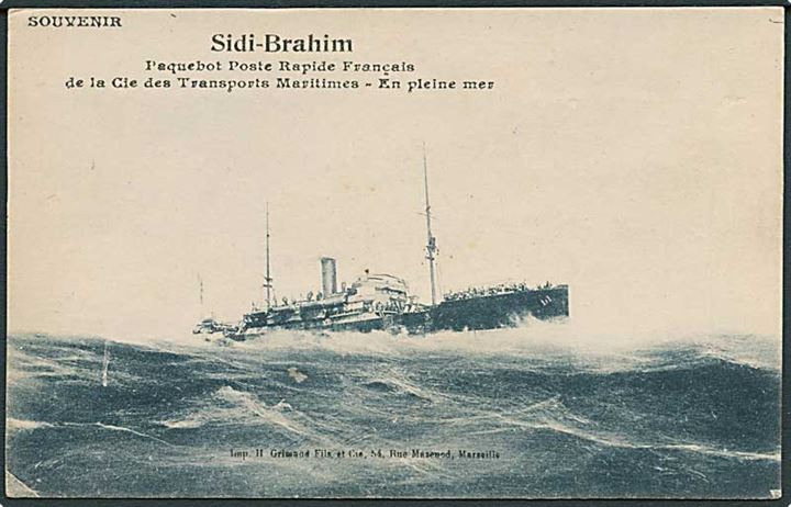 S/S Sidi Brahim, la Société générale des transports maritimes à vapeur. U/No.