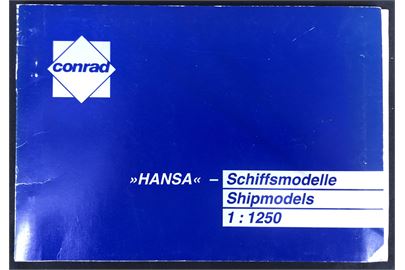 Hansa-Schiffsmodelle 1:1250. Illustreret katalog med handelsskibe, passagerskibe og specialskibe. 