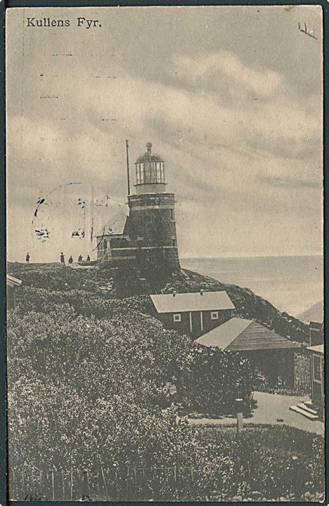 5 øre Fr. VIII (2) på brevkort (Kullen Fyrtårn) fra Kjøbenhavn d. 8.6.1911 til skoleskibet Viking, Buenos Aires, Argentina - eftersendt til Port Lincoln, Australien.
