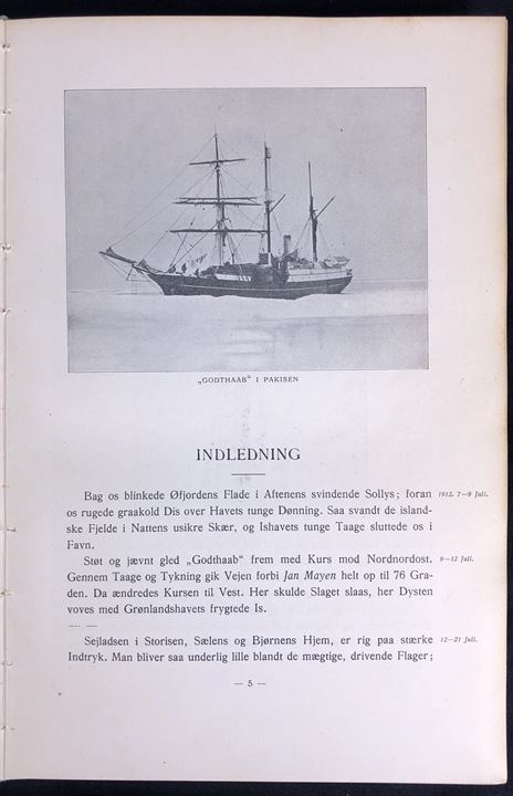 Gennem den hvide ørken er J.P. Kocks egen fortælling om den lange og farlige rejse, han og tre andre mænd foretog over den grønlandske indlandsis i 1912-13. 286 sider illustreret. 1. udgave.