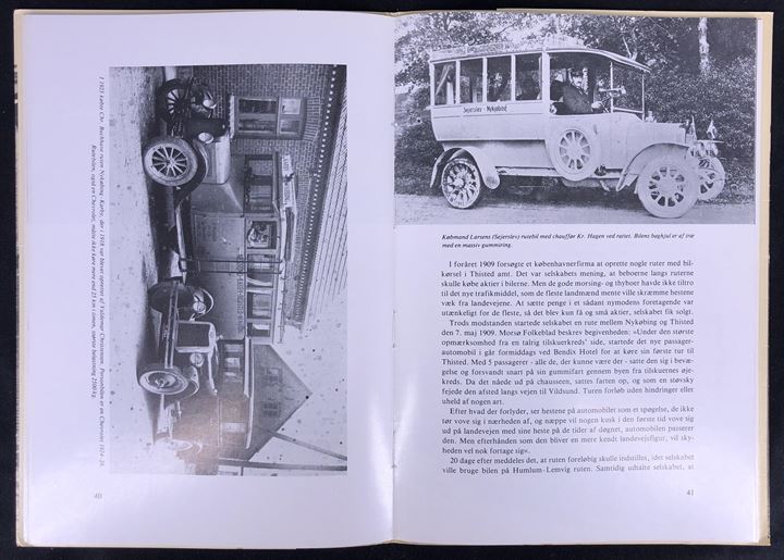 Hestekraft og Motorvogn af Holch Andersen. Illustreret beskrivelse af transportudvikling i Danmark. 62 sider med bl.a. automobiler og rutebiler. 