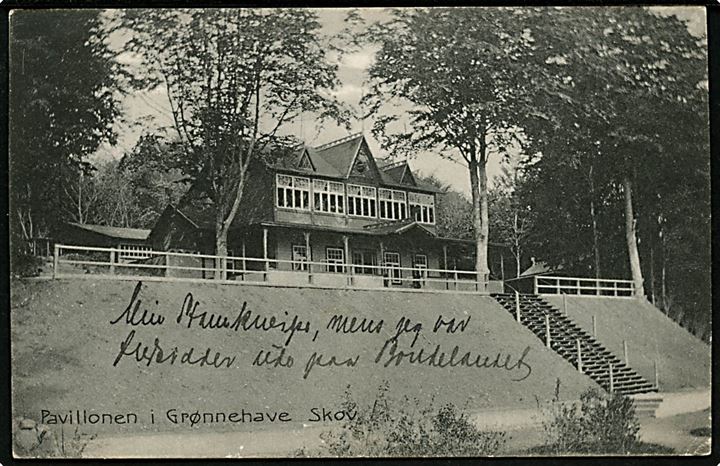 Grønnehave skov, Nykøbing Sjælland. Pavillonen. P. Helms no. 46.