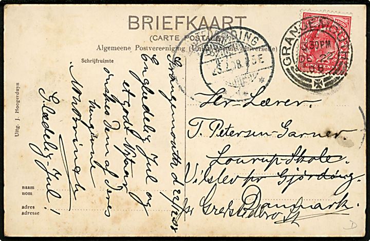 Hollandsk postanvisnings-hilsen med prospekt fra Ijmuiden. 