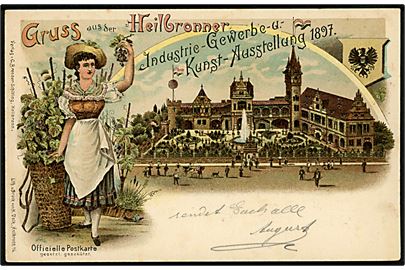 Tyskland, Gruss aus Heilbronner Indistrie-Gewerbe- u. Kunst-Ausstellung 1897. 
