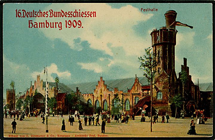 Tyskland, 16. Deutsches Bundesschiessen Hamburg 1909. Anvendt i Danmark 1919.