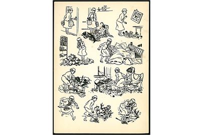 Herluf Bidstrup: Terrorist, satirisk postkort udgivet i USSR 1964. 