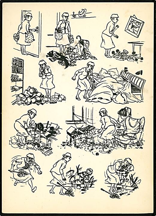 Herluf Bidstrup: Terrorist, satirisk postkort udgivet i USSR 1964. 