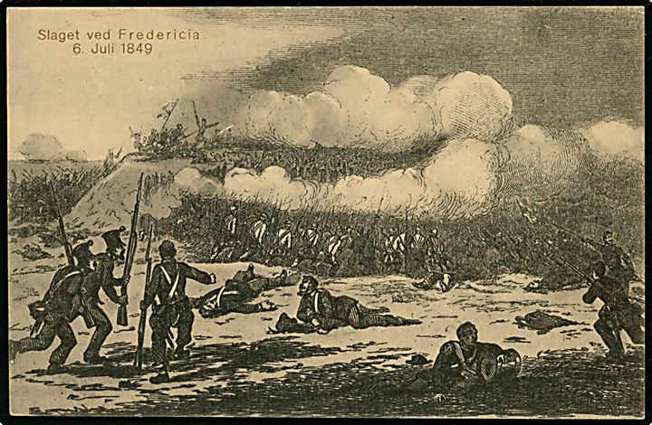 3-års krigen. Slaget ved Fredericia den 6. juli 1849. Gengivelse efter træsnit. J.A.F. no. 425.