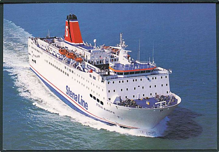Polsk 1 zl. (2) på brevkort (M/S Stena Europa) stemplet Gdynia d. 12.7.2002 til Mölnlycke, Sverige. Privat skibsstempel: MV. Stena Baltica.