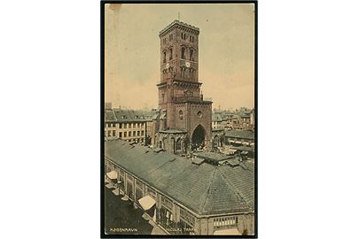 Købh., Nicolaj kirke med tårnet. Fotograf Orla Bock. A. Vincent no. 590.
