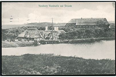 Vandborg Vandmølle ved Strande. P. Alstrup no. 8369.