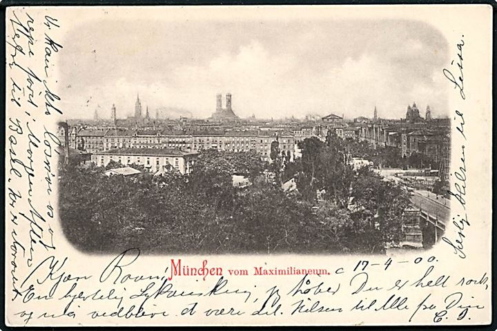 Tyskland, München, Panorama og Hofbräuhaus. F. J. Huber no. 1471. 