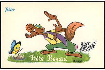 Walt Disney. Bror Ræv, fra Filmen Song of the South (Bror kanins fjende). Fransk reklame fra 50'erne, for “Tobler” chokolade. Georges Lang, Paris u/no.