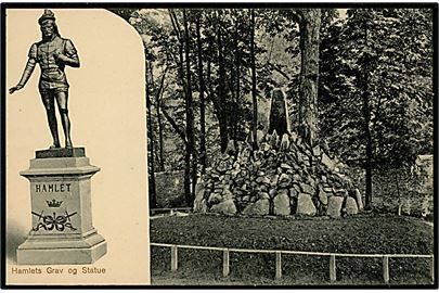 Helsingør. Hamlets grav og statue. J.M. Helsingør no. 159.