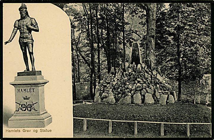 Helsingør. Hamlets grav og statue. J.M. Helsingør no. 159.