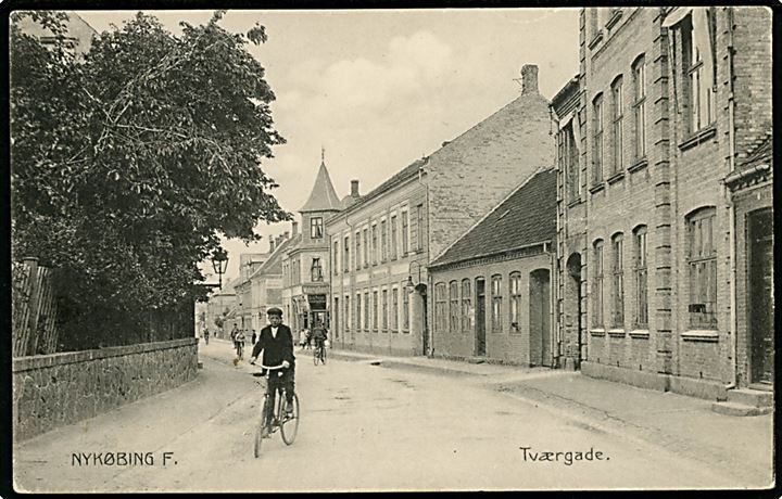 Nykøbing F., Tværgade. Stenders no. 12424.