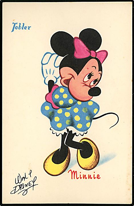 Walt Disney. Minnie Mouse. Fransk reklame fra 50'erne, for “Tobler” chokolade. Georges Lang, Paris u/no.