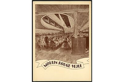Vejle. Tegnet kort (sig. KHO) fra Moulin Rouge. U/no. 