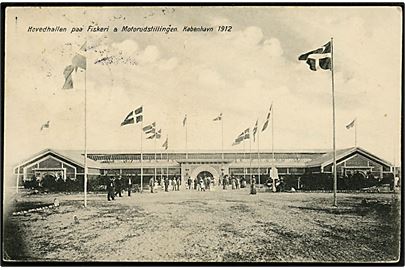 Kbh., Hovedhallen på Fiskeri og Motorudstillingen 1912. 