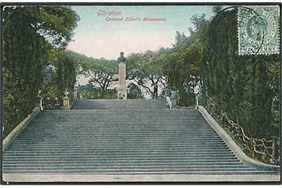 General Elliot's Monument, Gibraltar. A. Benzaquen, Tanger no. 46998.