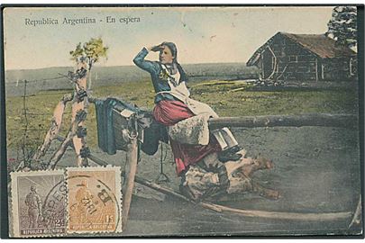 En espera. Republica Argentina. Z. Fumagalli, B.-Aires no. 774.