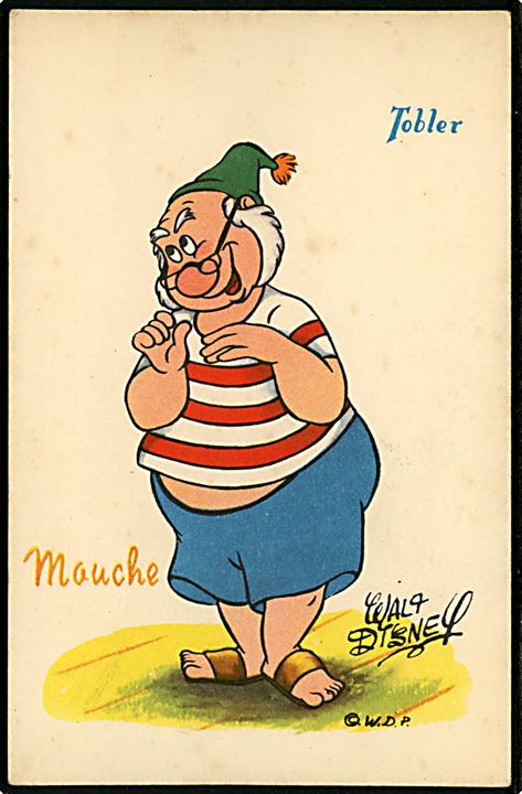 Walt Disney. Mr. Fly Mouche fra Peter Pan. Fransk reklame for Tobler chokolade. Georges Lang, Paris u/no.
