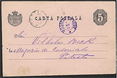 5 cincibant helsag fra Posiort de Vede d. 6.11.1889 til Pitesti.