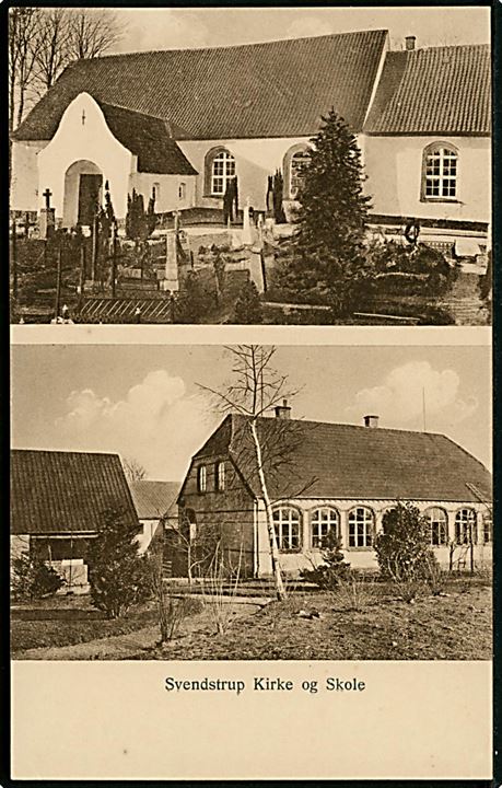 Svendstrup (Svenstrup Als), kirke og skole. H. Schmidt u/no.