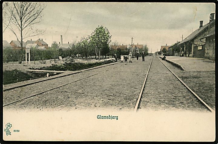 Glamsbjerg Jernbanestation. P. Alstrup no. 3322.