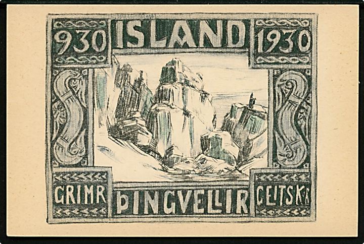 Island 1000 års, Thingvellir. M. Zoëga u/no.