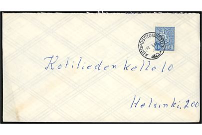 0,40 mk. Løve på brev annulleret med postautomobil stempel Autopostitoimisto 3 d. 19.5.1967 til Helsinki. 