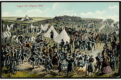 Krigen 1864. Lejr ved Dybbøl. M. Glückstadt & Münden no. 37306.