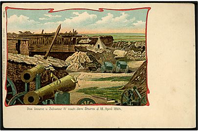 Krigen 1864. Dybbøl skanse IV efter stormen d. 18.4.1864. L. Ahrens no. 7909.